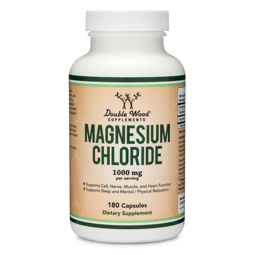 Magnesium Chloride (Cloruro De Magnesio) - 180 Capsules- 1-000mg Per Serving- fo