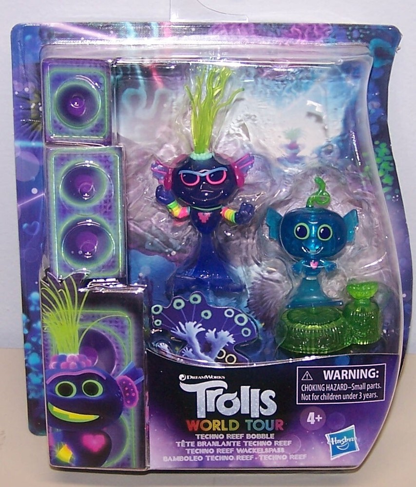 Dreamworks Trolls World Tour Techno Reef Bobble Figures 2 Hasbro