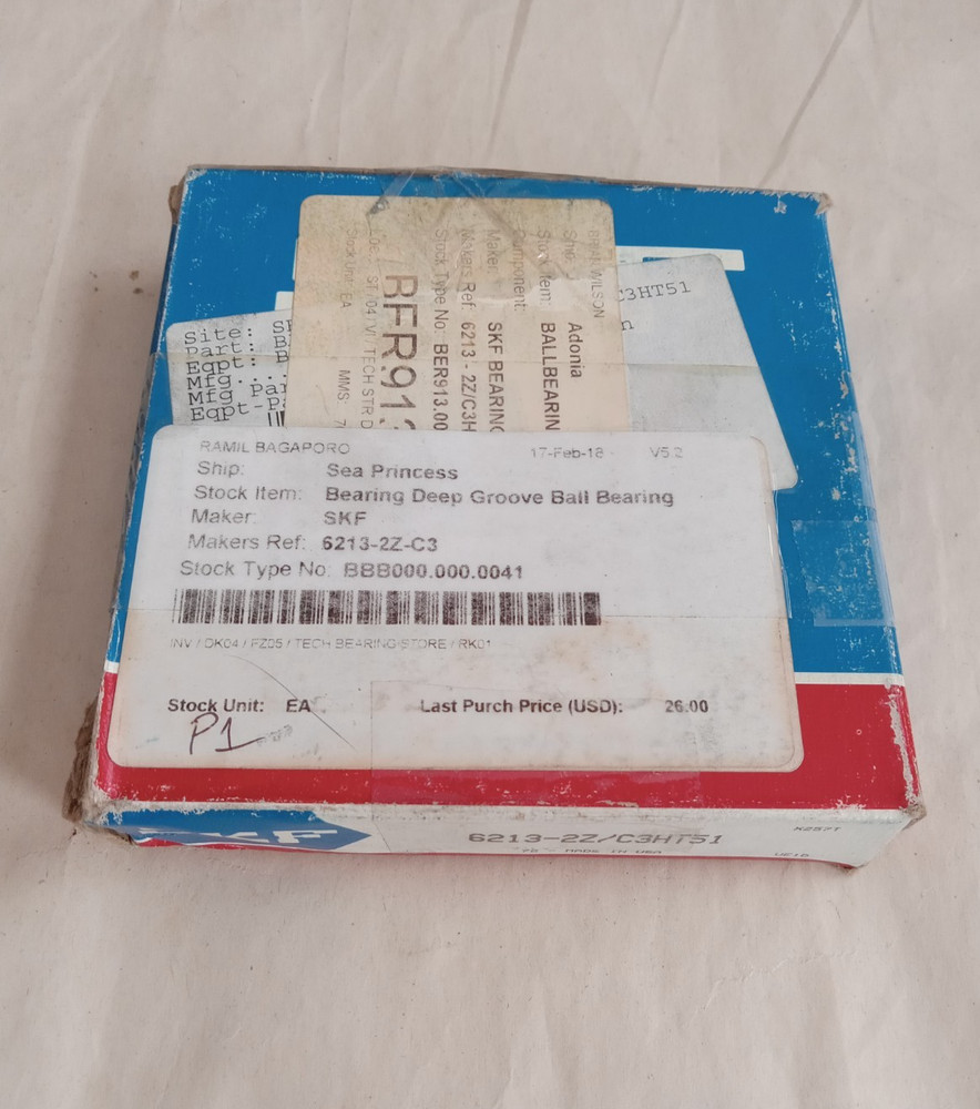 SKF 6213-2Z/C3HT51 Ball Bearing Deep Groove 65mm ID X 120mm OD X 23mm W
