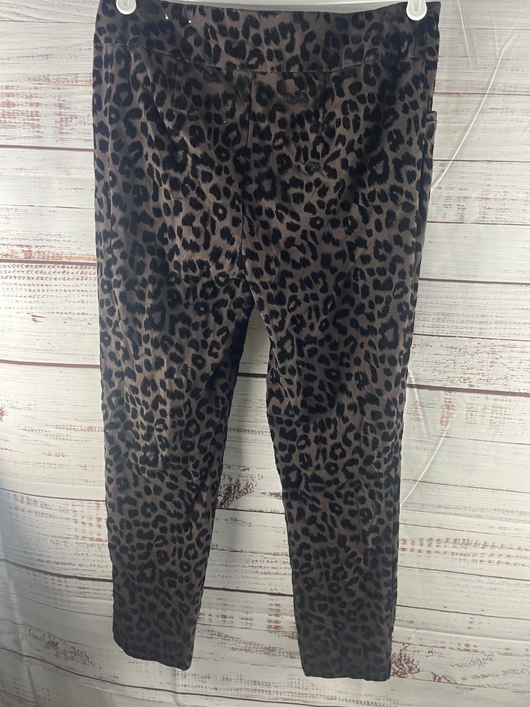 Chico's Ankle Pants Pull-On Knit Stretch Animal Print