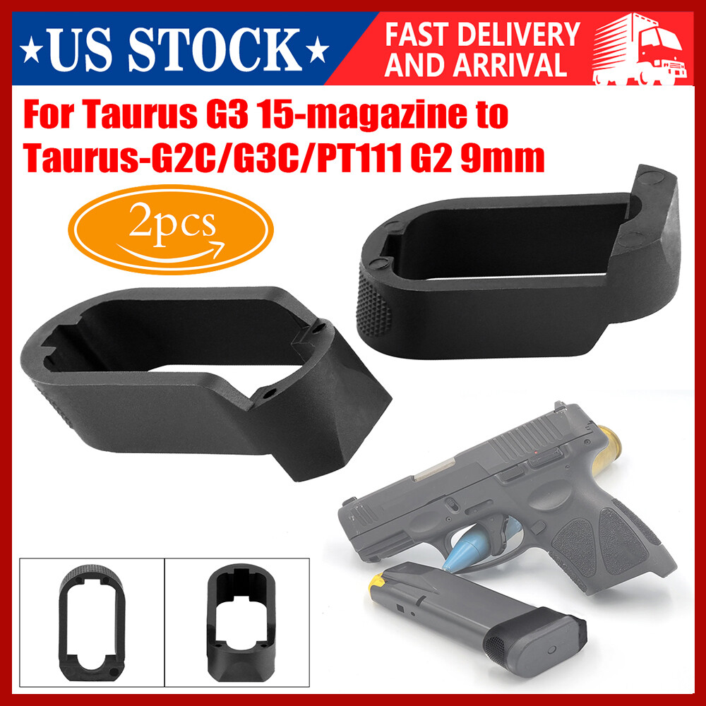 2X Magazine Spacer Sleeve Adapter For Taurus G3 15 Magazine to PT111 G2, G2C/G3C