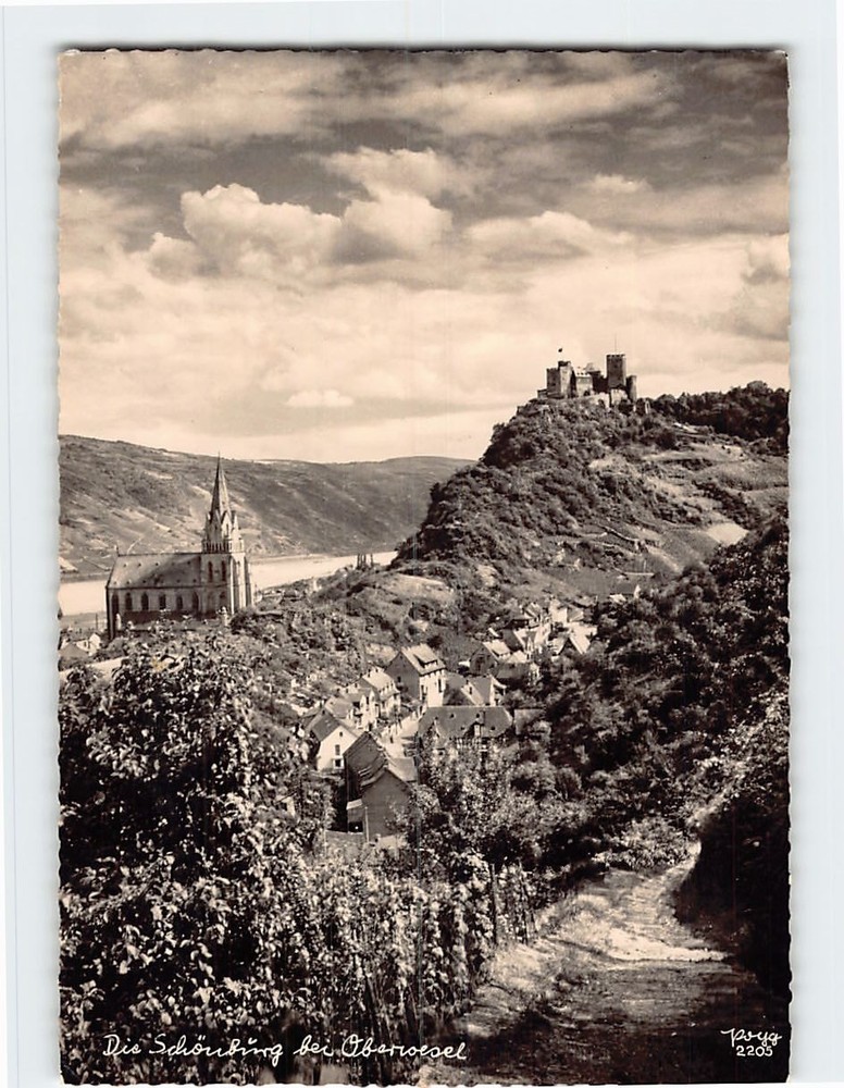Postcard Die Schönburg bei Oberwesel Germany