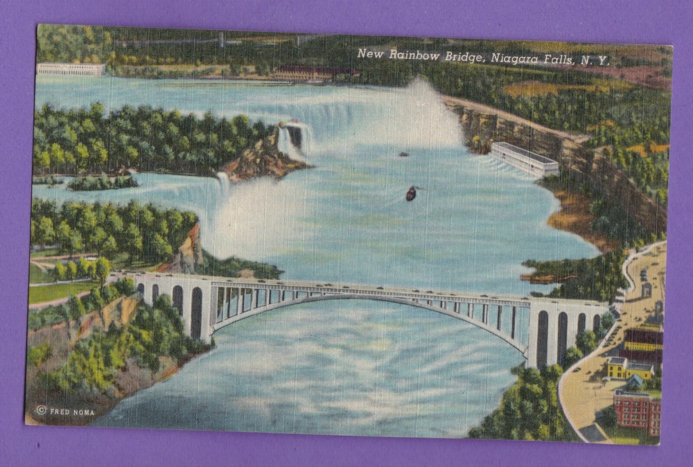 New York- Niagara Falls, New Rainbow Bridge Vintage Pc. 1119
