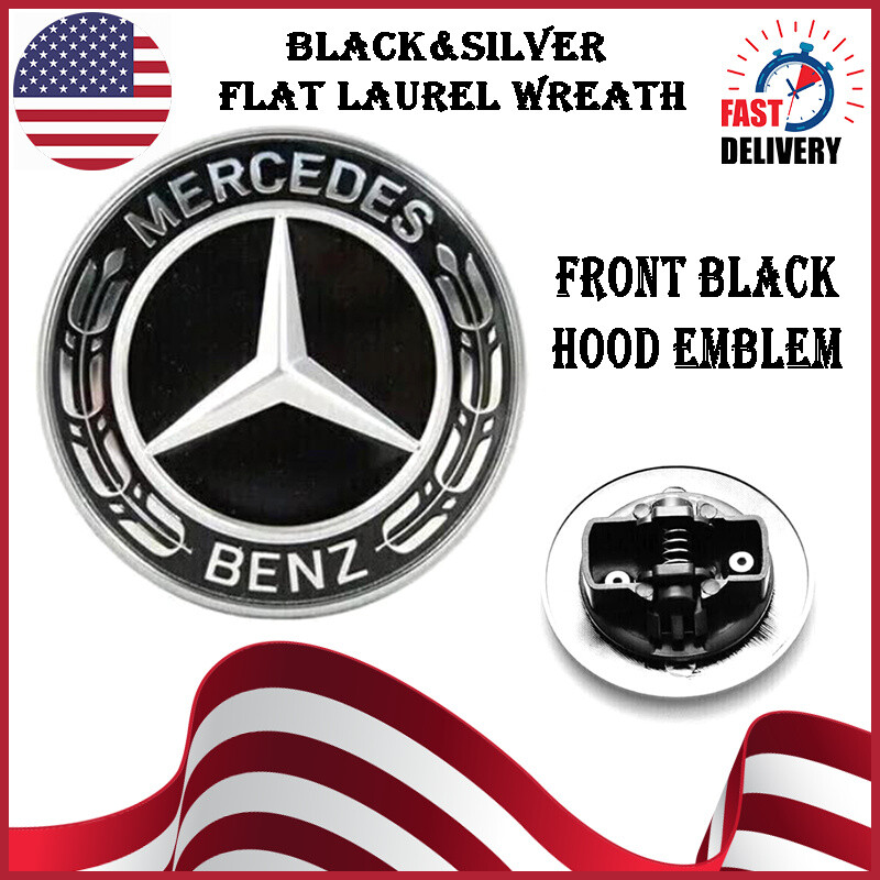Mercedes-Benz A,C,E,S,SL,SLK Class GENUINE Hood Flat Star Emblem Conversion NEW