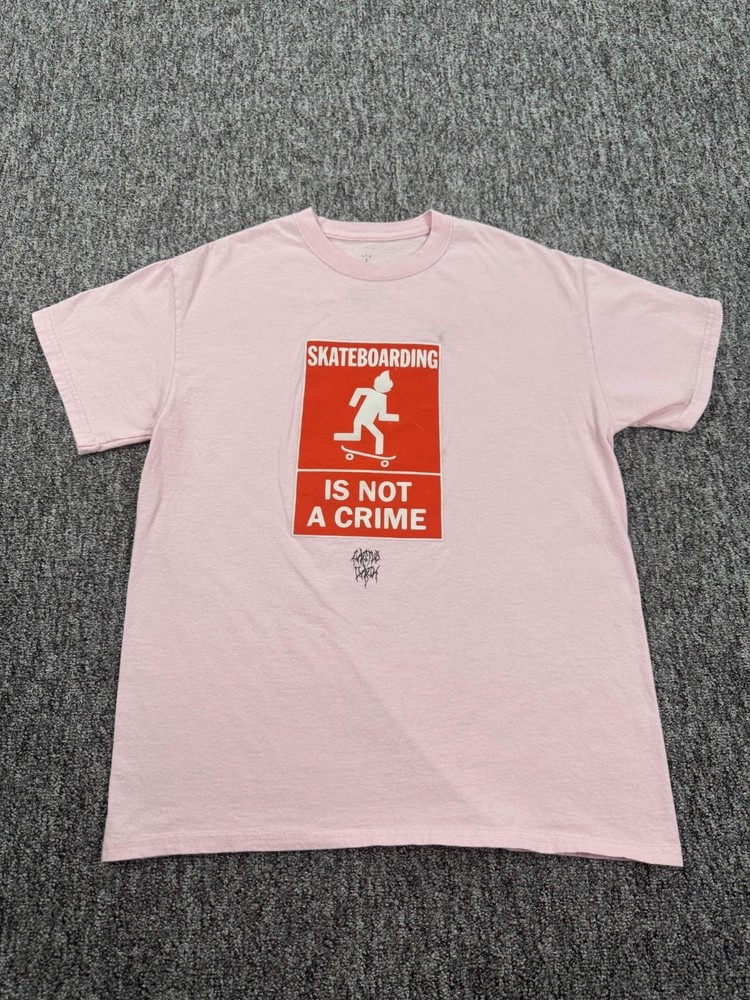 Travis Scott Cactus Jack Shirt Adult Small Pink Skateboarding Is Not A Crime
