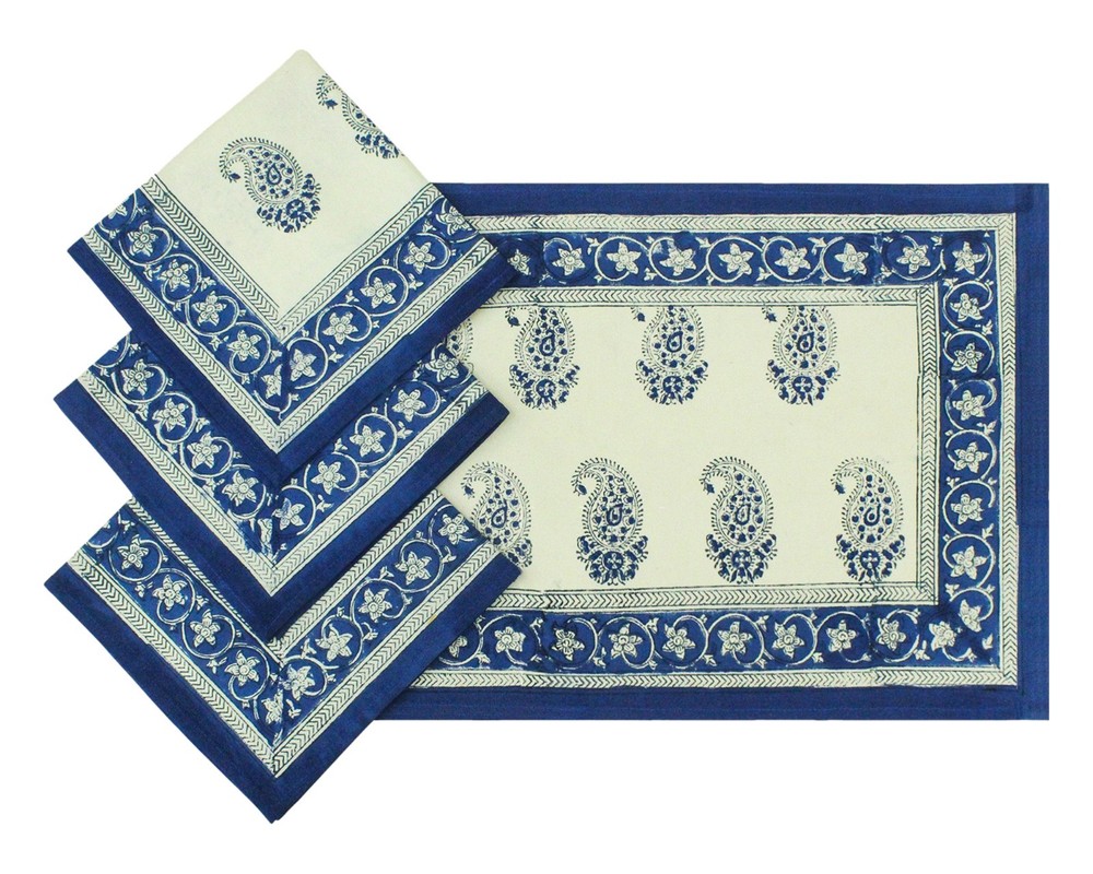 Hand Block Print Cotton Napkins – Eco-Friendly Kitchen & Dining Linens