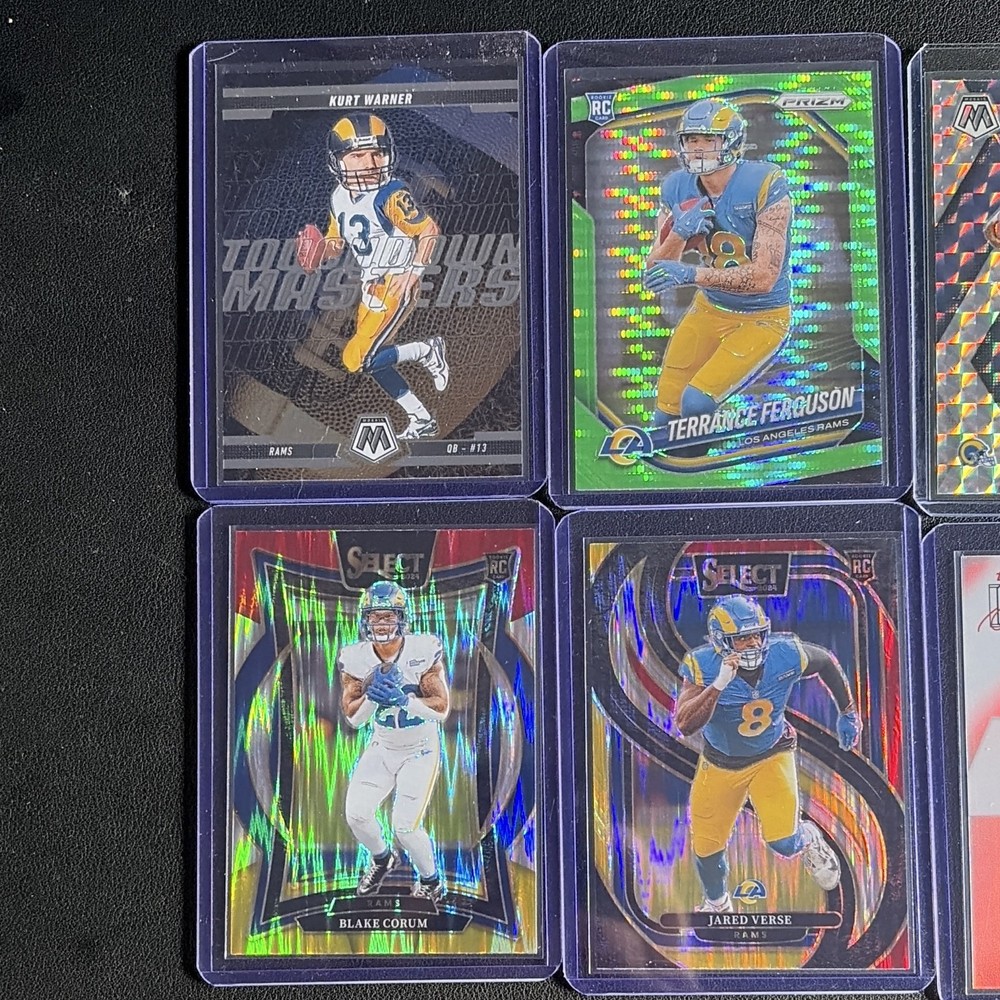 Panini NFL Rams 8-Card Lot 2024 Mosaic/Prizm/Select Warner Corum RC