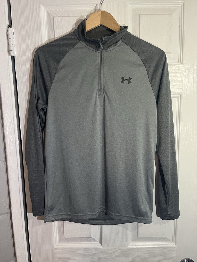 Under Armour Gray Long Sleeve 1/4 Zip Pullover Small Jacket Quarter zip