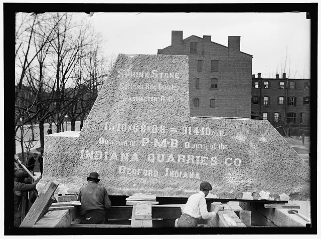 Photo:FOR TEMPLE. RITE SCOTTISH SPHINX STONE