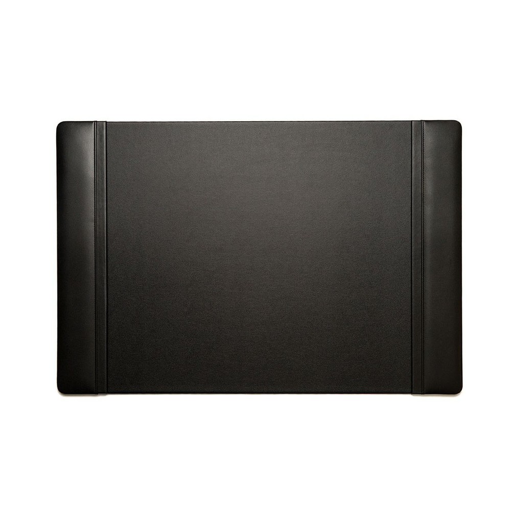 KNIGHTSBRIDGE BLACK LEATHER DESK PAD - DESK BLOTTER