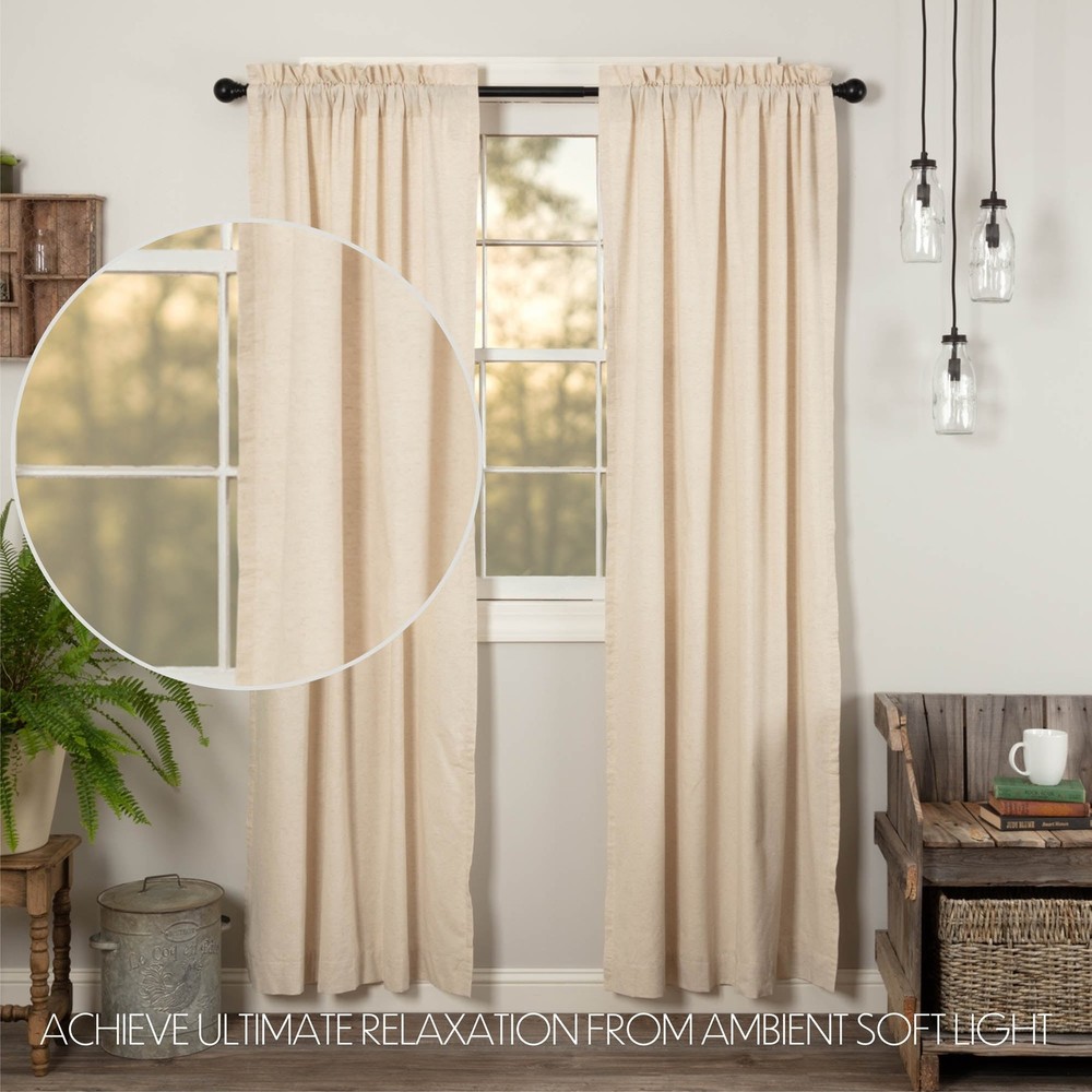 Simple Life Flax Panel Set 84x40 for Natural Home Decor