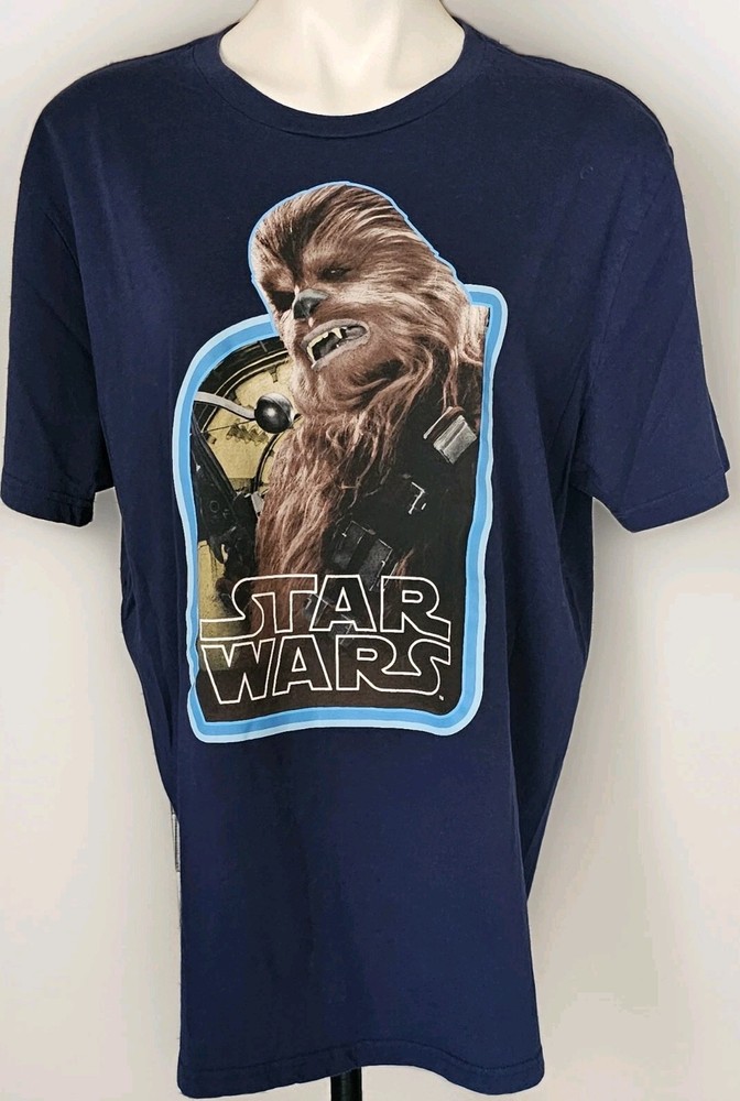 Star Wars Chewbacca XL T-Shirt Men's Navy Blue Mad Engine Wookiee Chewie XXL
