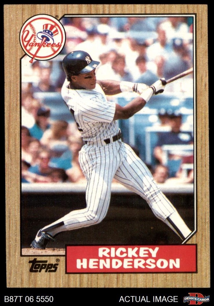 1987 Topps #735 Rickey Henderson Yankees HOF 8 - NM/MT