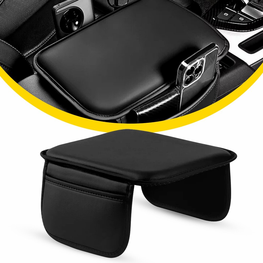 Seat Armrest Cushion Protector Storage Pad Leather For Car Interior Accessorie M