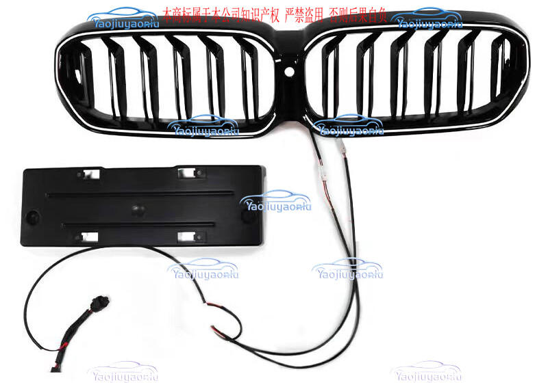 For 2021-2023 BMW 5 Series G30 G31 Car Bumper Kidney LED Light Lamp Grille Grill