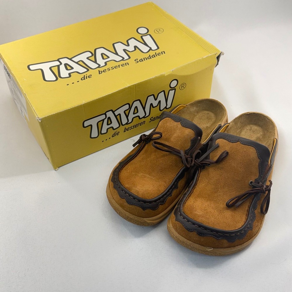 Tatami By Birkenstock Suede Mule Clogs EU 41 Cork Footbed Comfort Shoes New