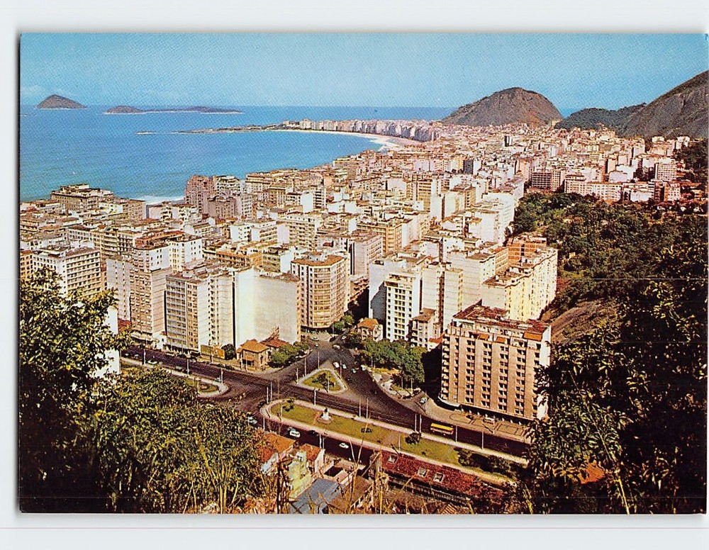 Postcard  Partial View Of Copacabana Rio De Janeiro Brazil
