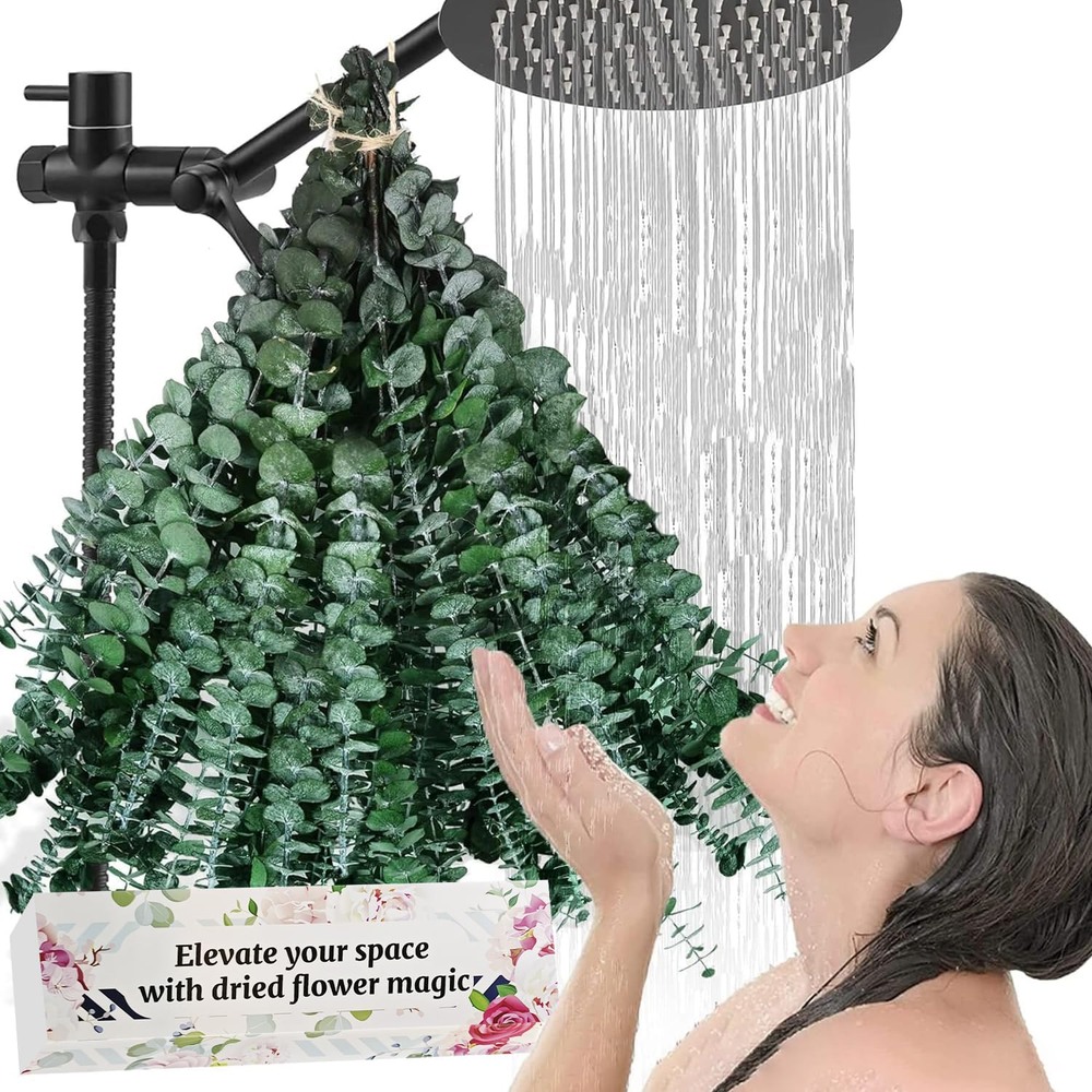 Bulk Package 30 PCS Real Dried Eucalyptus Plant Large Stems for Shower, 100% Na