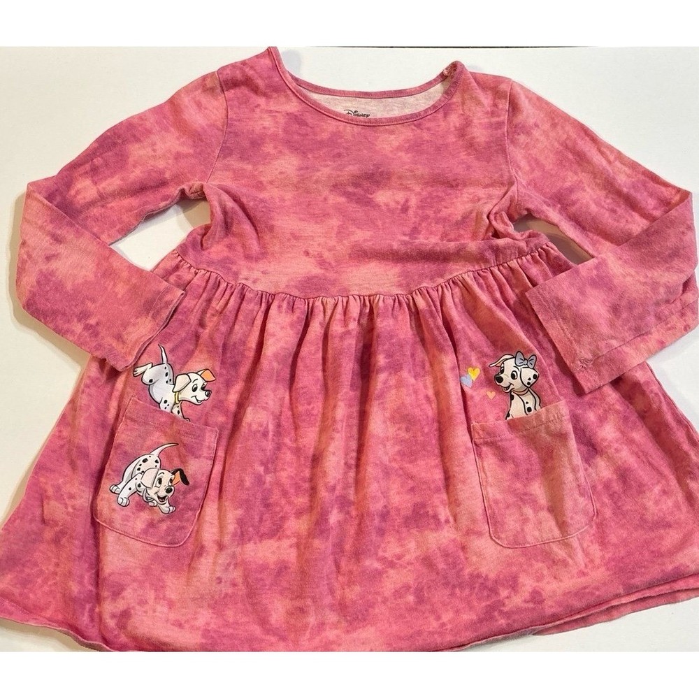 Disney 101 Dalmatians Pink Long Sleeve Dress (4T) Jumping Beans character dress