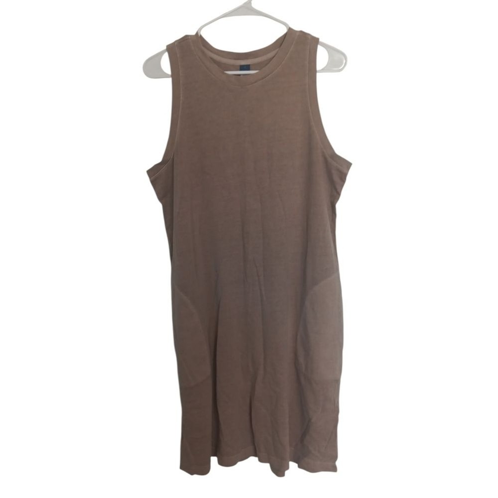 Old Navy Tan Sleeveless Knee Length A-Frame Dress Size Large