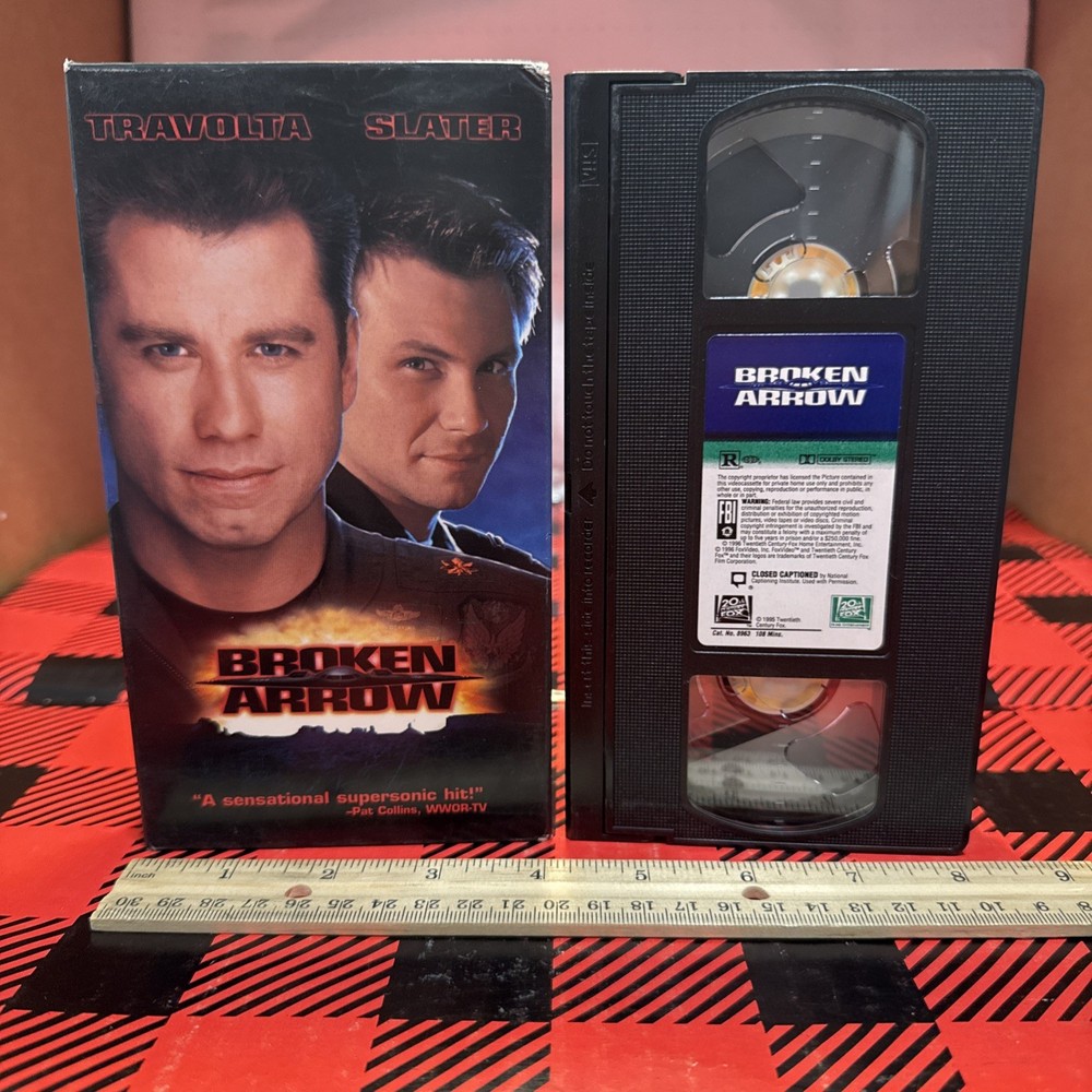 Broken Arrow (VHS 1996) Movie John Travolta Christian Slater