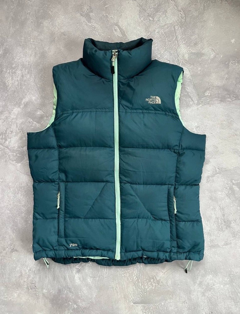 The North Face Nuptse Puffer Vest 700 Fill Goose Down TNF Blue Womens L