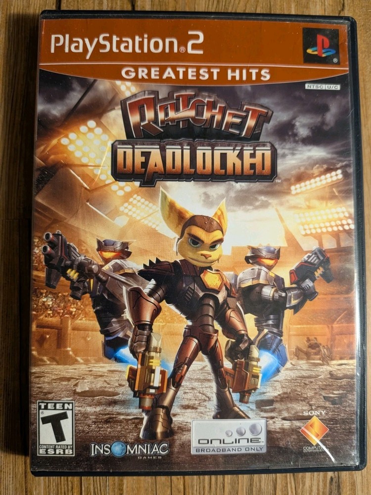Ratchet Deadlocked Greatest Hits - Sony Playstation 2 PS2 Tested CIB Authentic