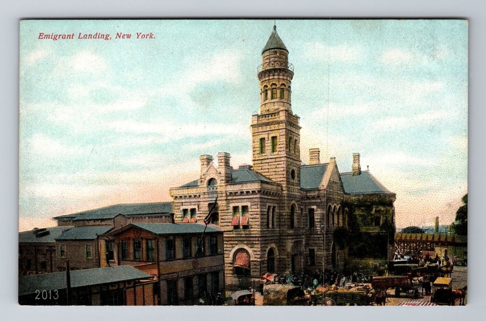 New York City NY, Emigrant Landing, Souvenir, Vintage Postcard