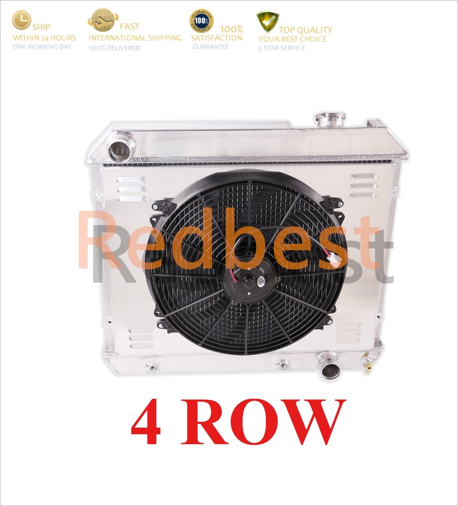 284 For 1963-1966 65 Chevy C/K C10 20 C30 Pickup Truck 4 Row Radiator Shroud Fan