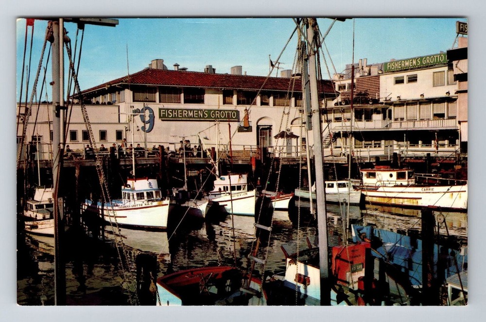 San Francisco CA-California, Fisherman's Wharf, Vintage Postcard