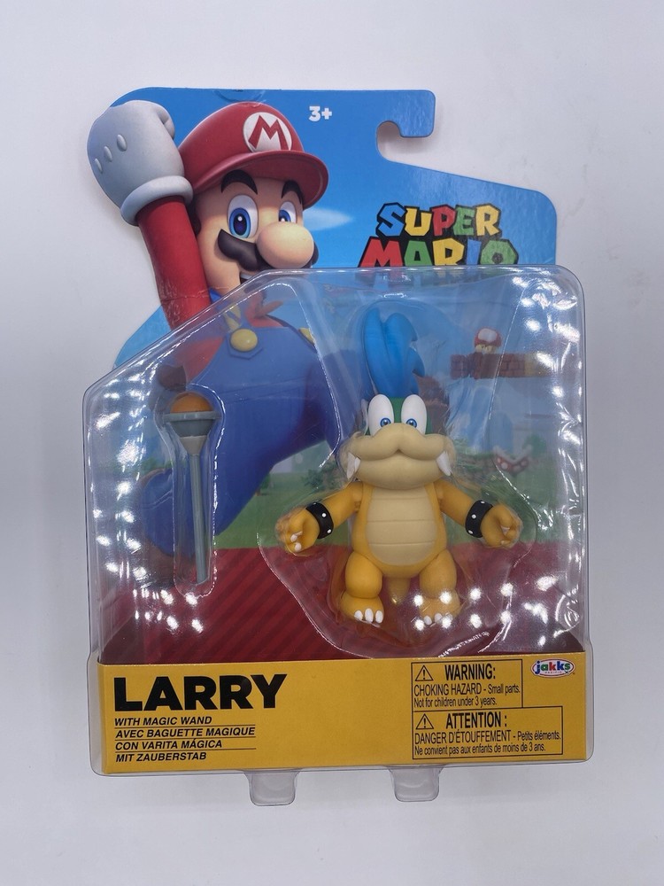 SUPER MARIO Action Figure Larry Koopa With Magic Wand 4”