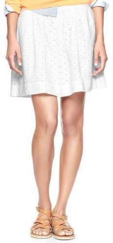 Gap White Circle Eyelet Skirt 12 $60 NWT