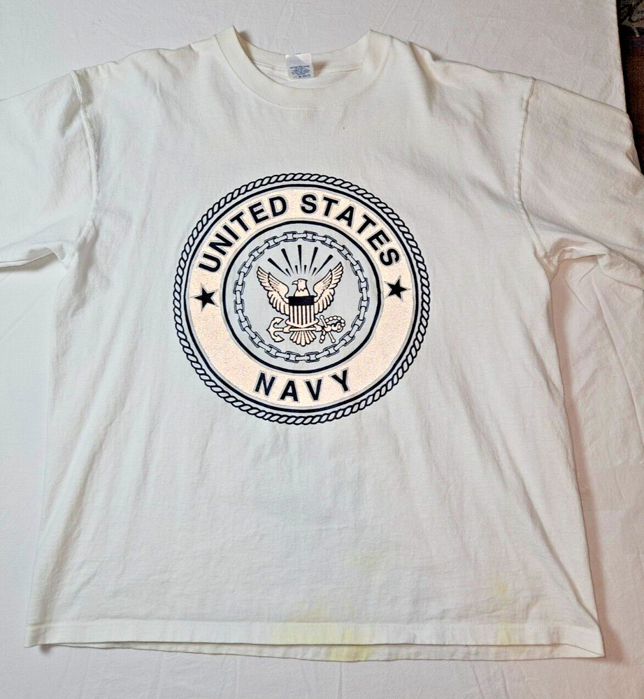 Vintage US Navy M.J. Soffe Made In USA T-Shirt Size XL (stained)