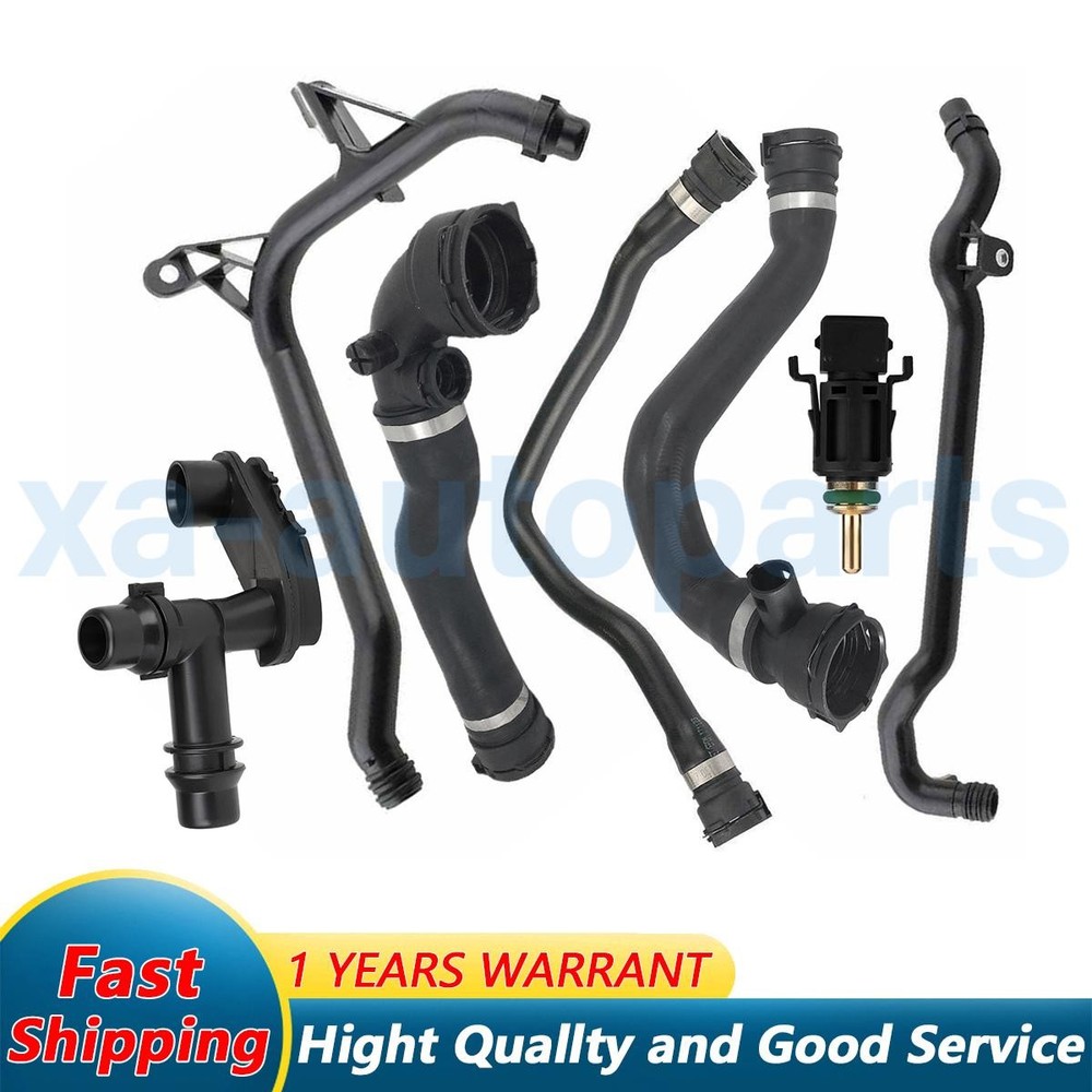 7pcs Expansion Tank Coolant Radiator Hose Kit For BMW 325i 325Ci 330Ci E46 2.5L