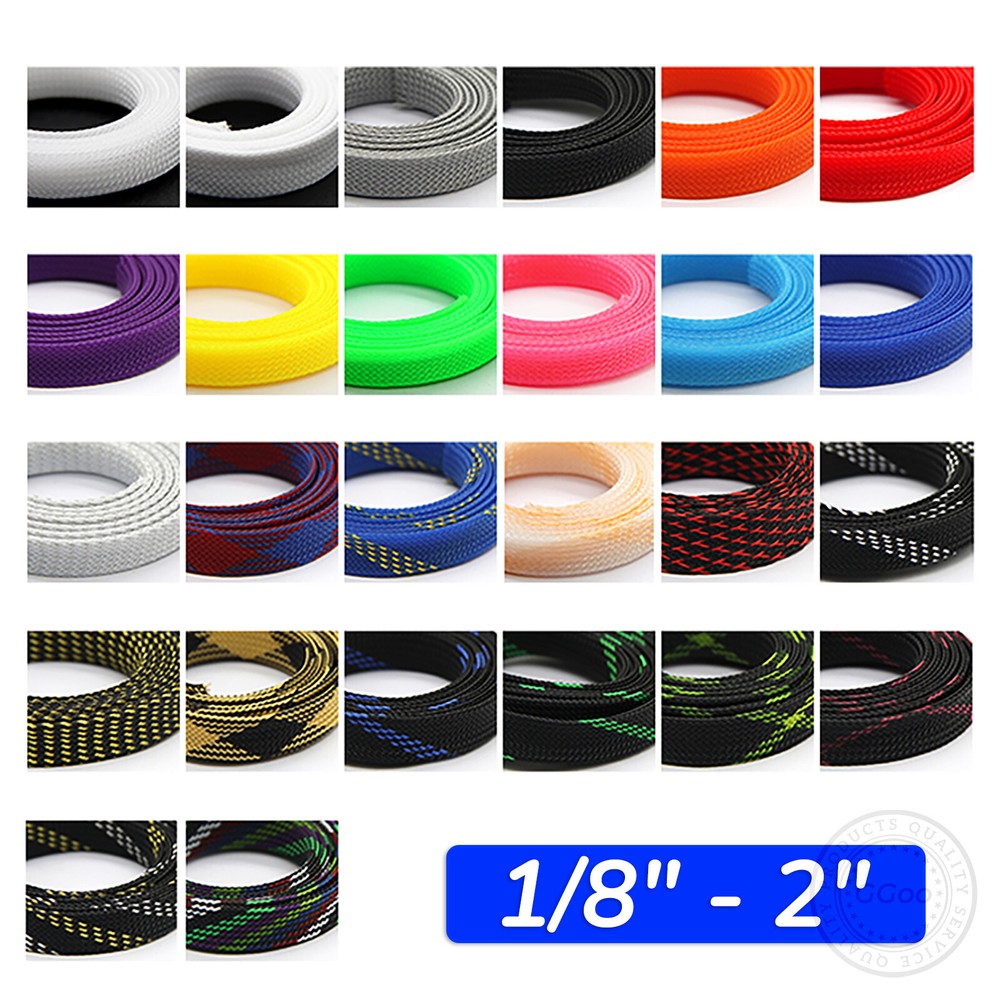 Expandable Braided Cable Sleeve for Pets in All Sizes & Colors