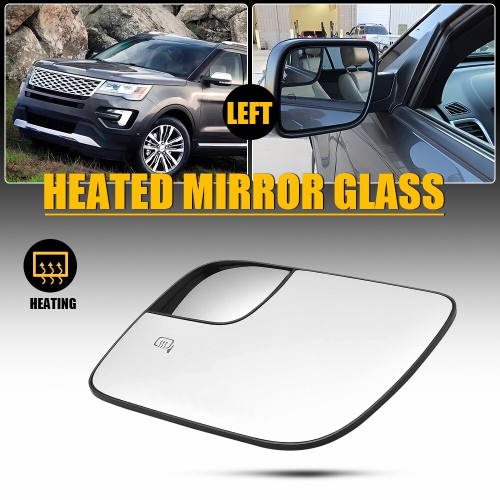 2011-2019 Ford Explorer Heated Side Wing Glass Mirrors Pair - New