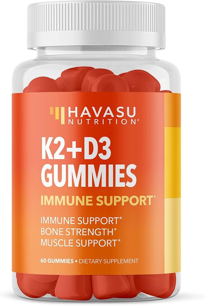 HAVASU NUTRITION Vitamin D3 K2 Gummies | Plant-Based D3 and 120mcg of Vitamin...
