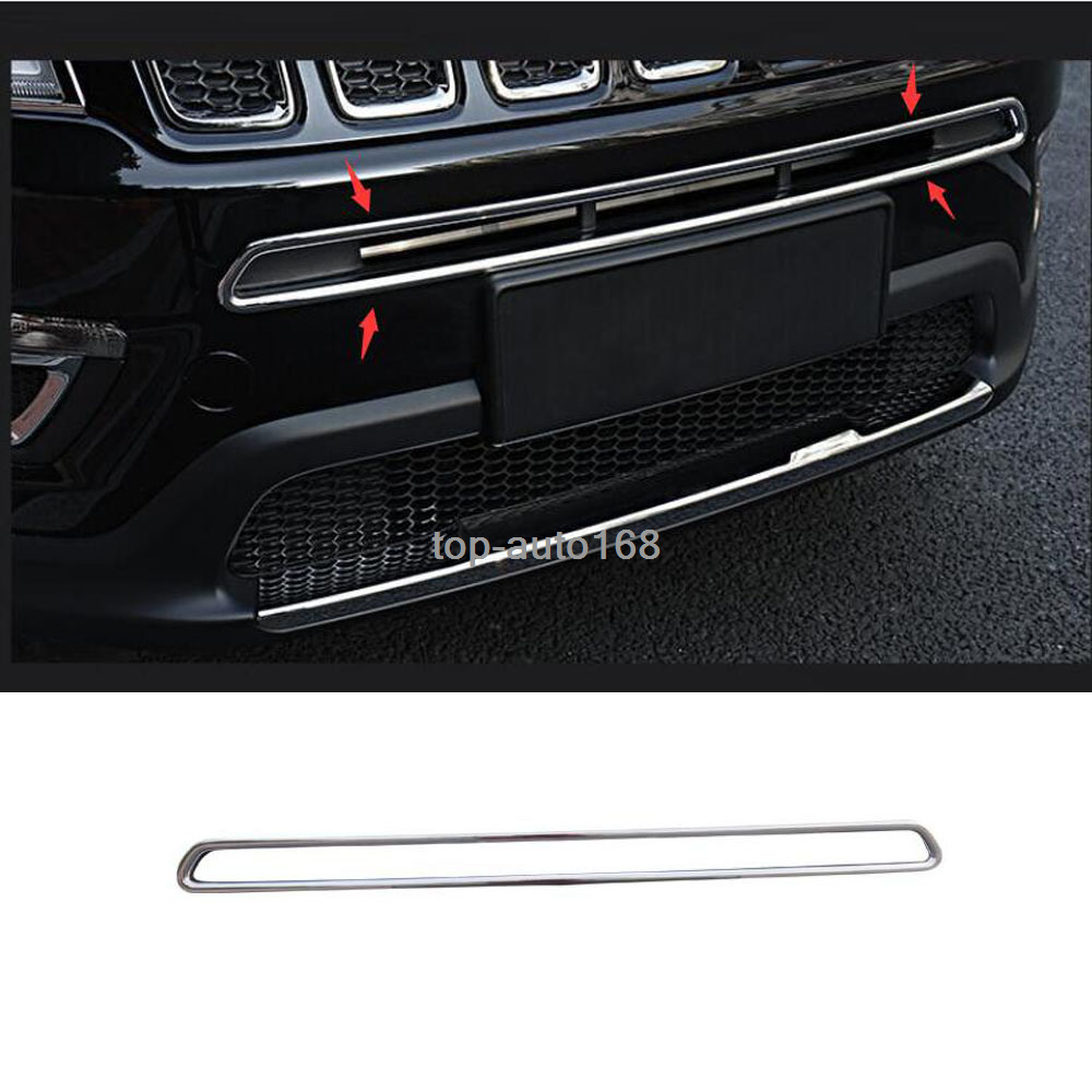 ABS Chrome Lower Grille Cover Trim for 2017-2019 Jeep Compass-image