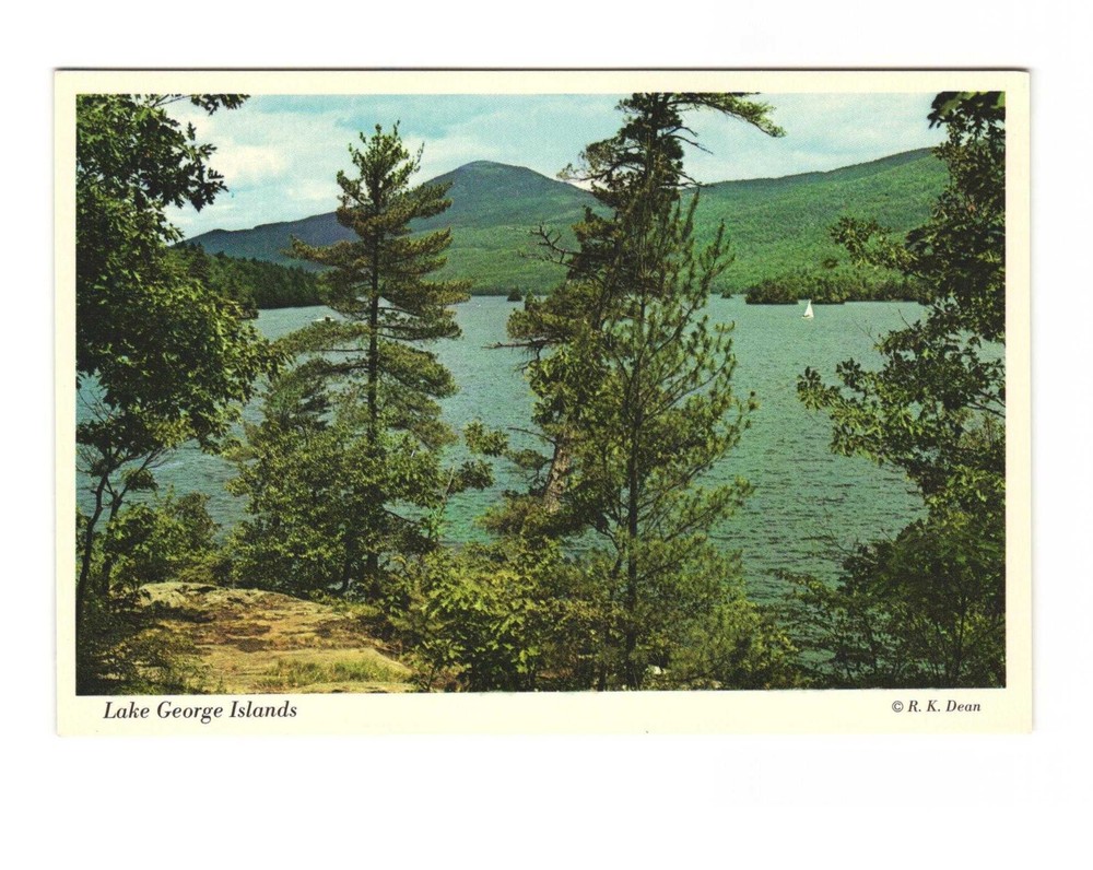 Lake George Islands vintage postcard unposted