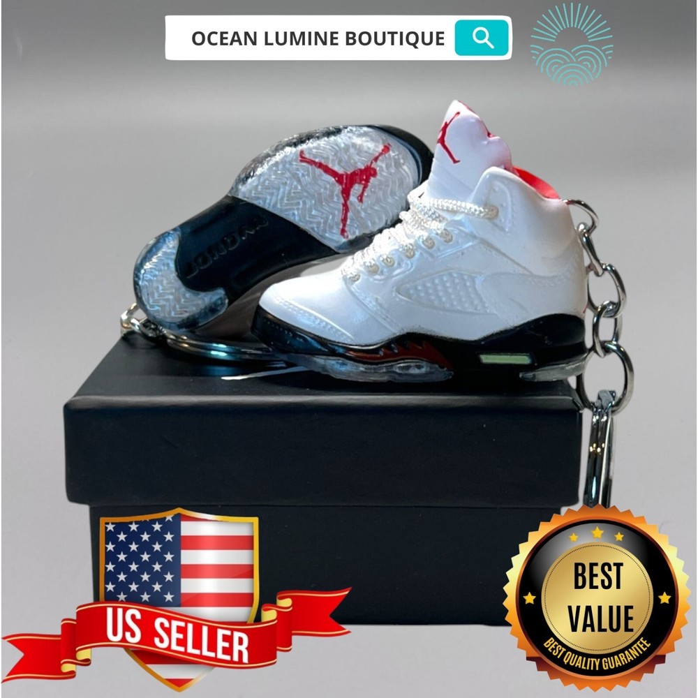 Air Jordan 3D Mini Sneaker Keychain, Shoe Keyring Shoe Box, Display Box Option