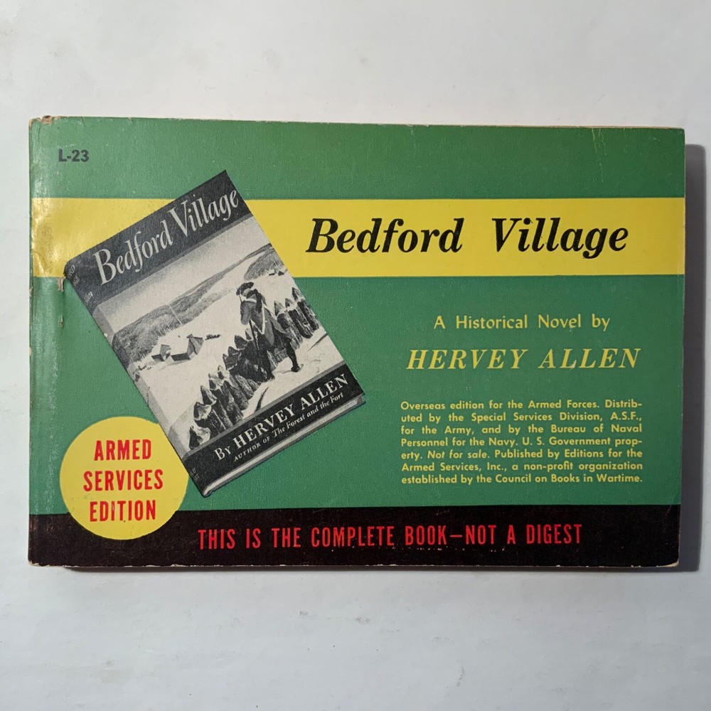 Bedford Village by Harvey Allen 1944 Armed Services Edition L-23 / VG+ - N. Fine