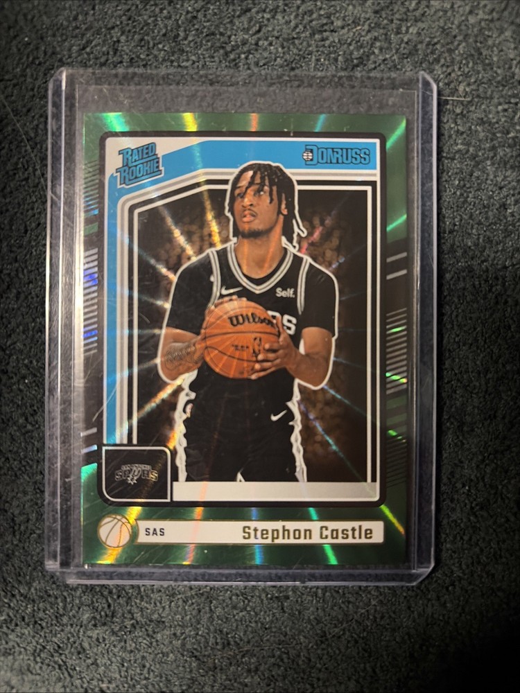 2024-25 Panini Donruss - Rated Rookie Stephon Castle #244 Holo Green Laser (RC)