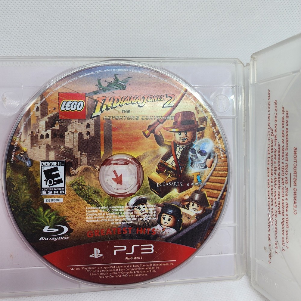 Lego Indiana Jones 2 The Adventure Continues PlayStation 3 PS3 Disc Only Tested