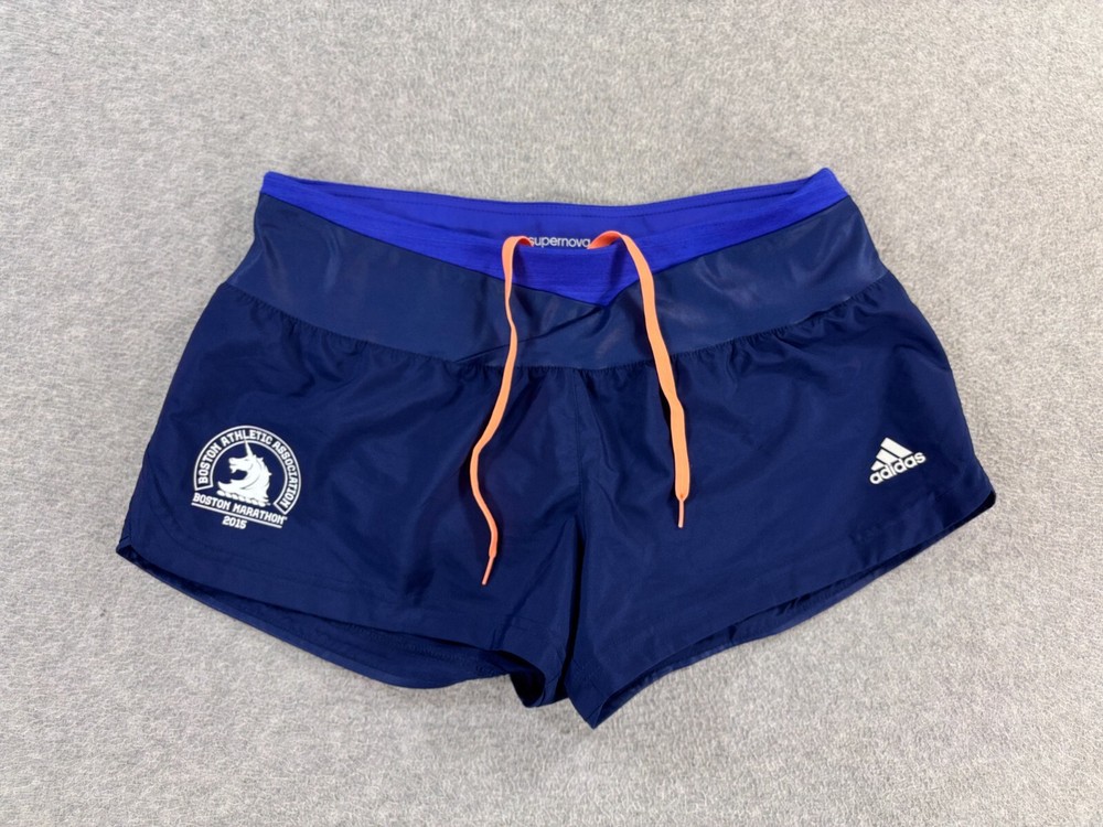 Boston Marathon 2015 Adidas Supernova Lined Running Shorts (Women's Small) Blue