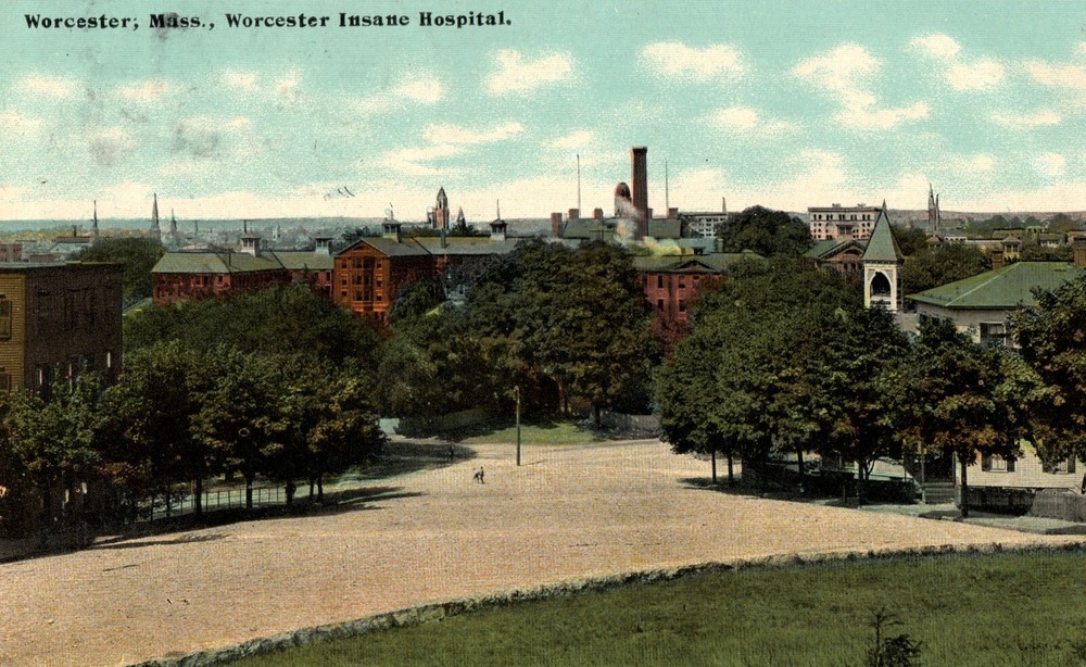 Insane Asylum - Worcester Massachusetts Postcard Early 1900's