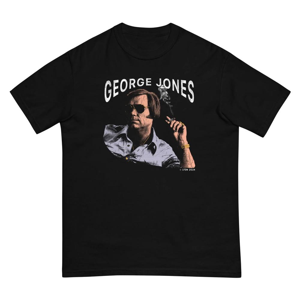 George Jones Vintage Black Cotton T-Shirt for Men - All Sizes MC140