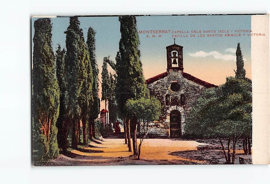 Postcard Capilla De Los Santos Aoiscle Y Victoria Montserrat Spain