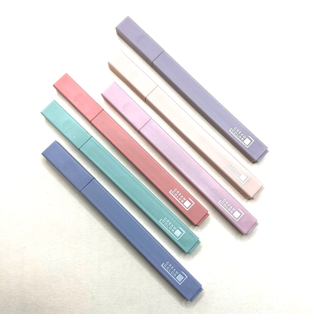 Pastel Highlighter Lettering Pens Chisel Tip 6 pc Set Bullet Journals Planners