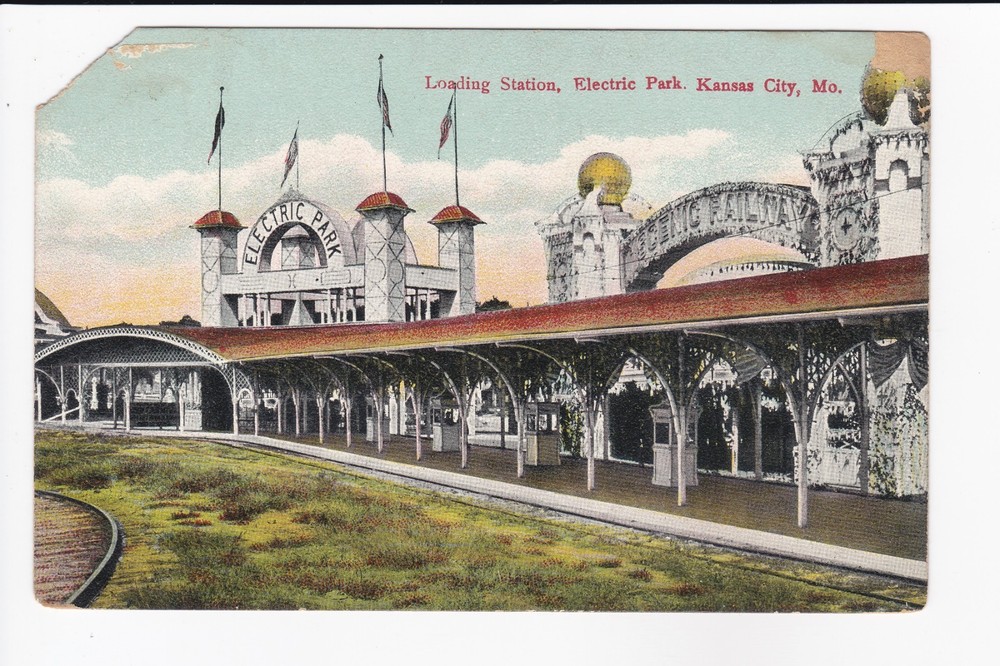 Loading Station Electric Park Kansas City Missouri Divided Back Postcard