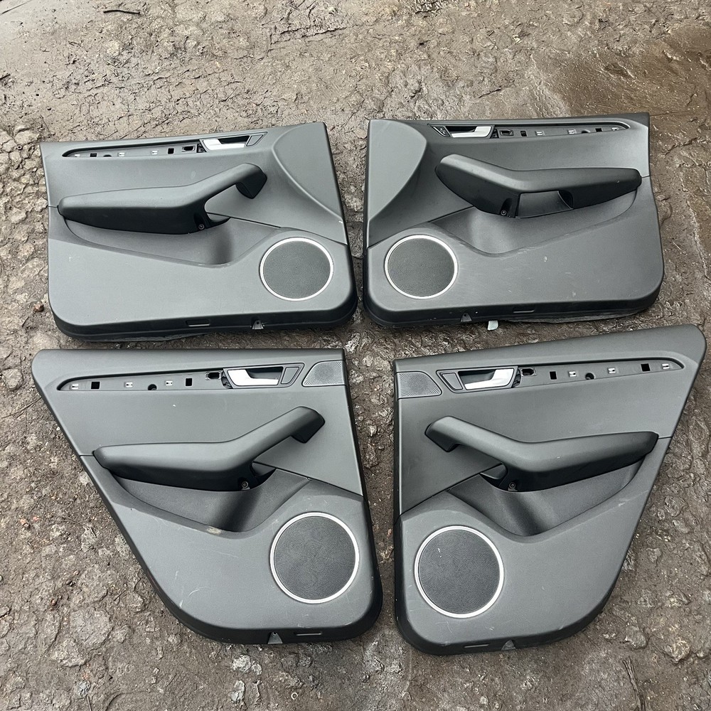 AUDI Q5 8R COMPLETE BANG & OLUFSEN DOOR CARDS KIT SET FRONT & REAR LEFT & RIGHT